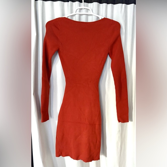 Aritzia Wilfred Free Cutout Knit Longsleeve Mini Dress size S - Picture 4 of 7
